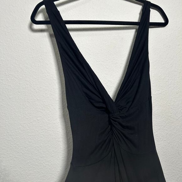 NEW Free People Beach Harlow Twist Front Wide Leg Jumpsuit Black XS Oversized - Picture 7 of 10